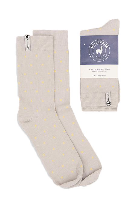 Grey/Yellow Hanchi Alpaca Socks