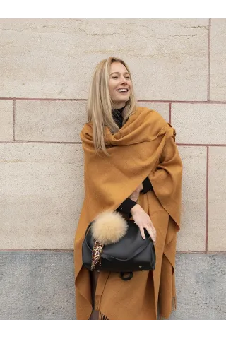 Porte-clé en fourrure d'Alpaga