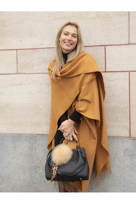 Porte-clé en fourrure d'Alpaga Beige