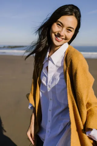 Antracietgrijze Warmi Alpaca Poncho 