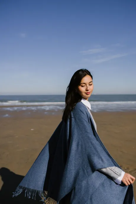 Anthracite Grey Warmi Alpaca Poncho