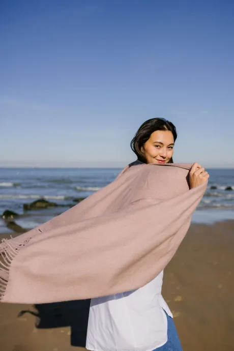 Anthrazitgrauer Warmi Alpaka Poncho