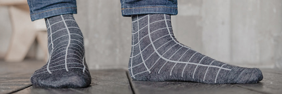 Graue Herrensocken