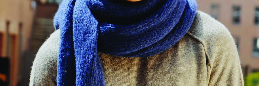 tricot laine alpaga bleu
