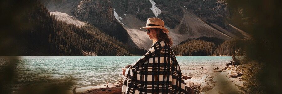 poncho femme marron blanc