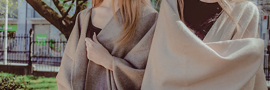 beige alpaca poncho