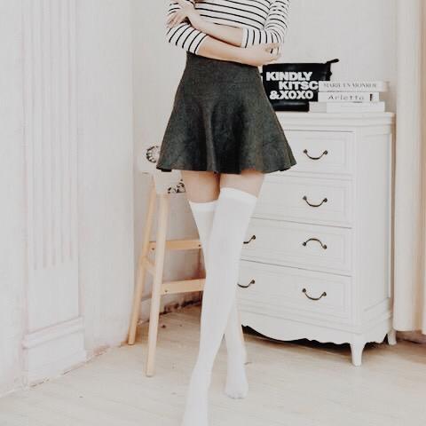 Skirt With Knee High Socks