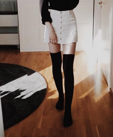 Skirt With Knee High Socks