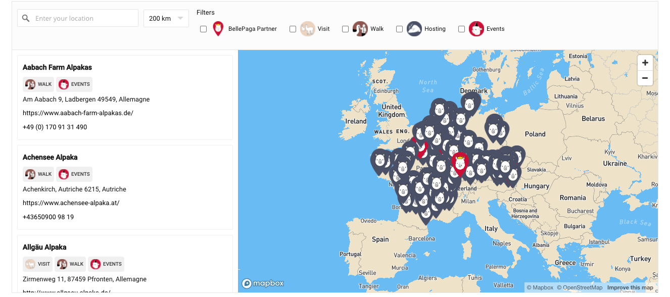 Trouver ferme élevage alpaga Europe facile