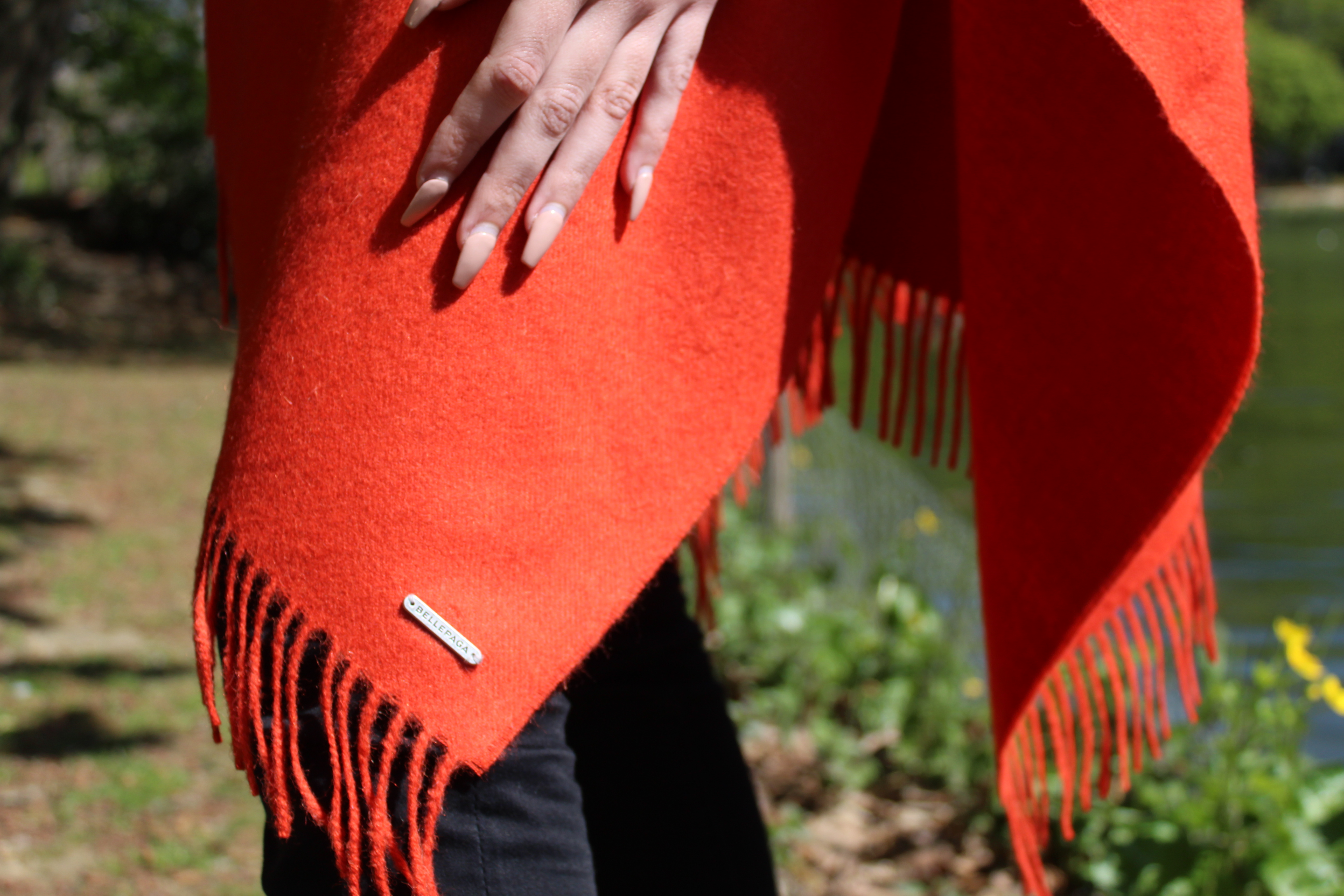 poncho rouge alpaga bellepaga