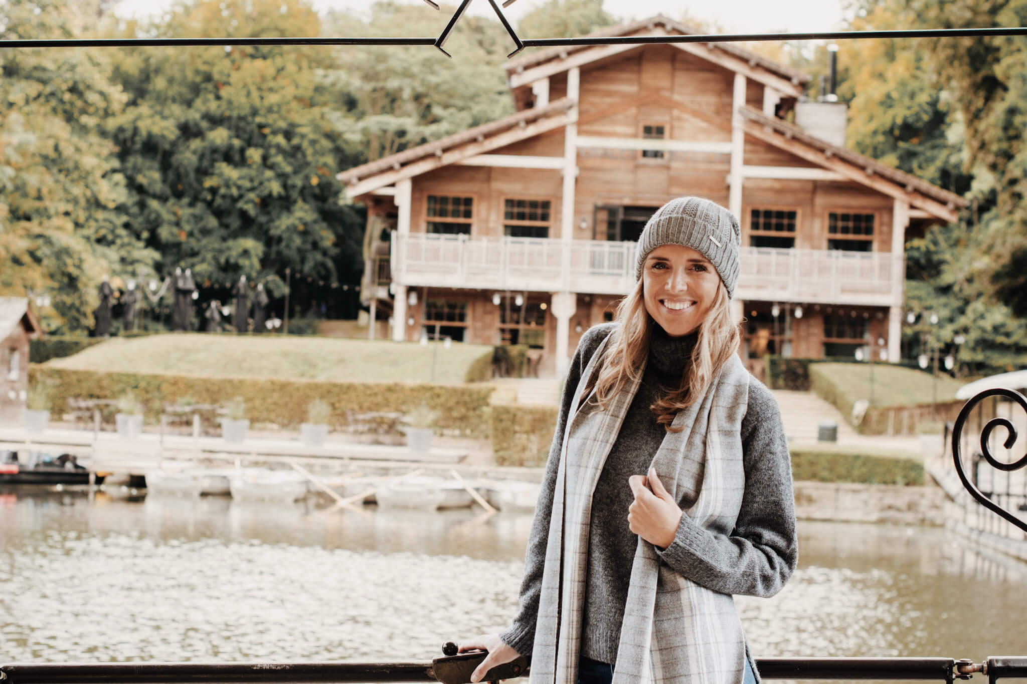 Bonnet éco-responsable beige femme